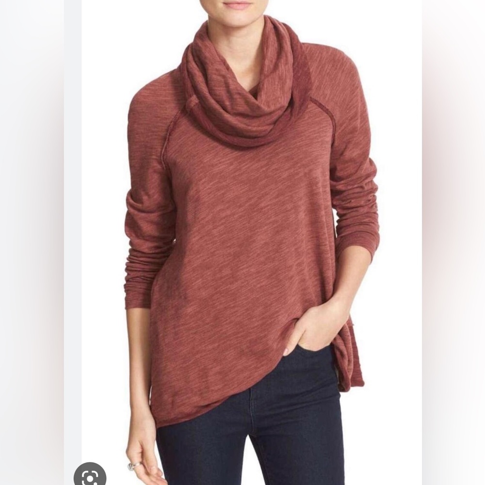 Free People Cowl Neck Cocoon Pullover